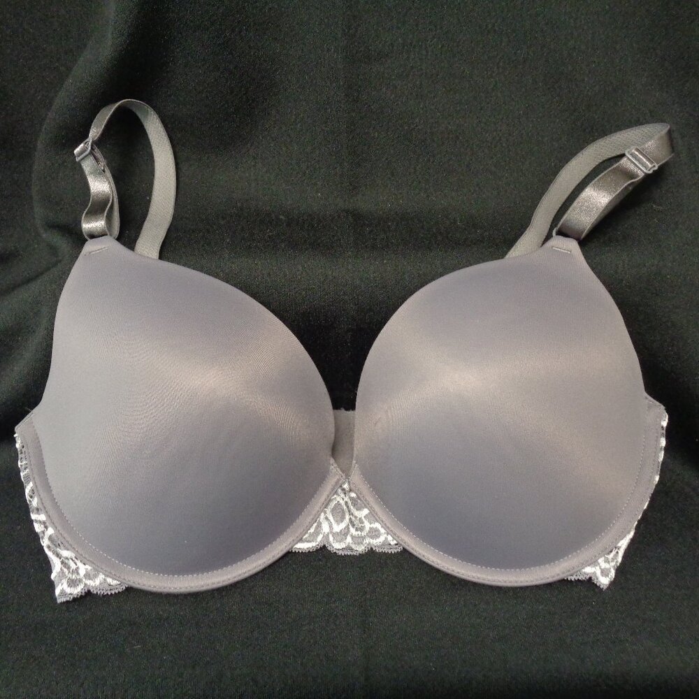 Maidenform 36DD bra in gray with lace #05809/05811